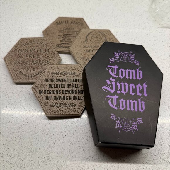 Disney Haunted Mansion Tombstone Coaster Set - Picture 1 of 8